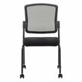 Homeroots Black Mesh Fabric Guest Chair - 19 x 25 x 35.5 in. 372336